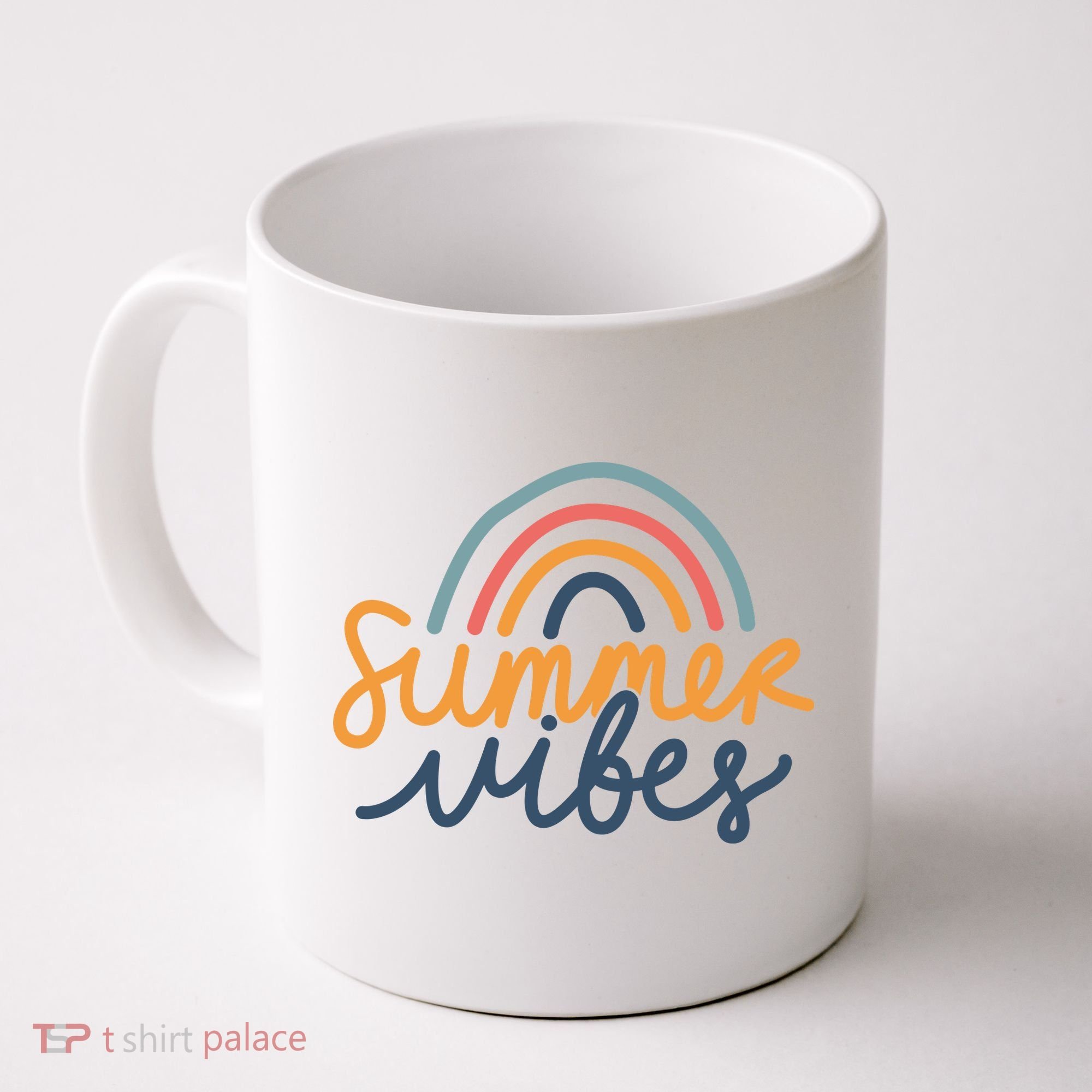 Summer Vibes Rainbow Cute Coffee Mug