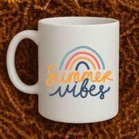 Summer Vibes Rainbow Cute Coffee Mug thumb 2
