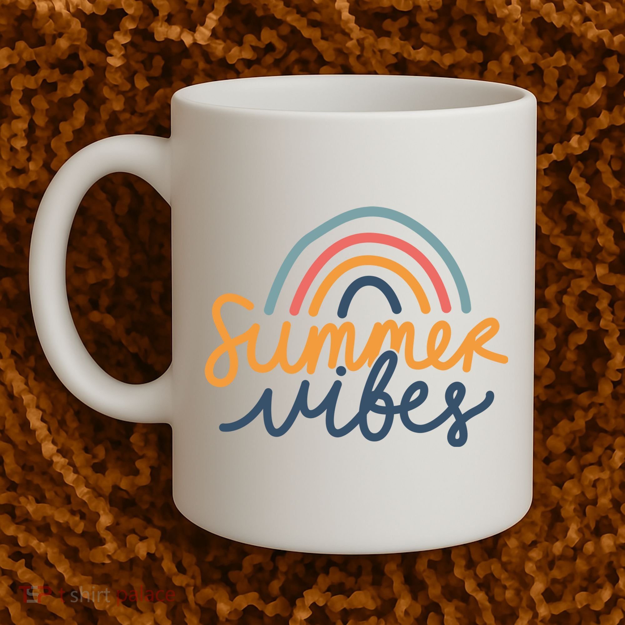 Summer Vibes Rainbow Cute Coffee Mug
