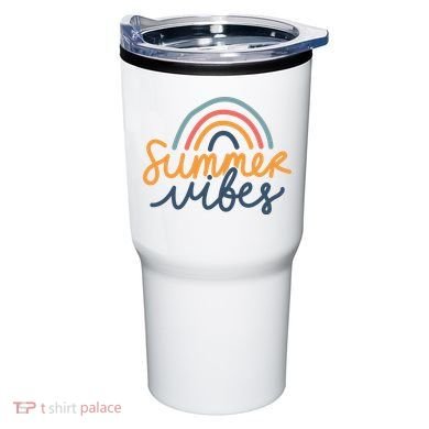 Summer Vibes Rainbow Cute Tumbler