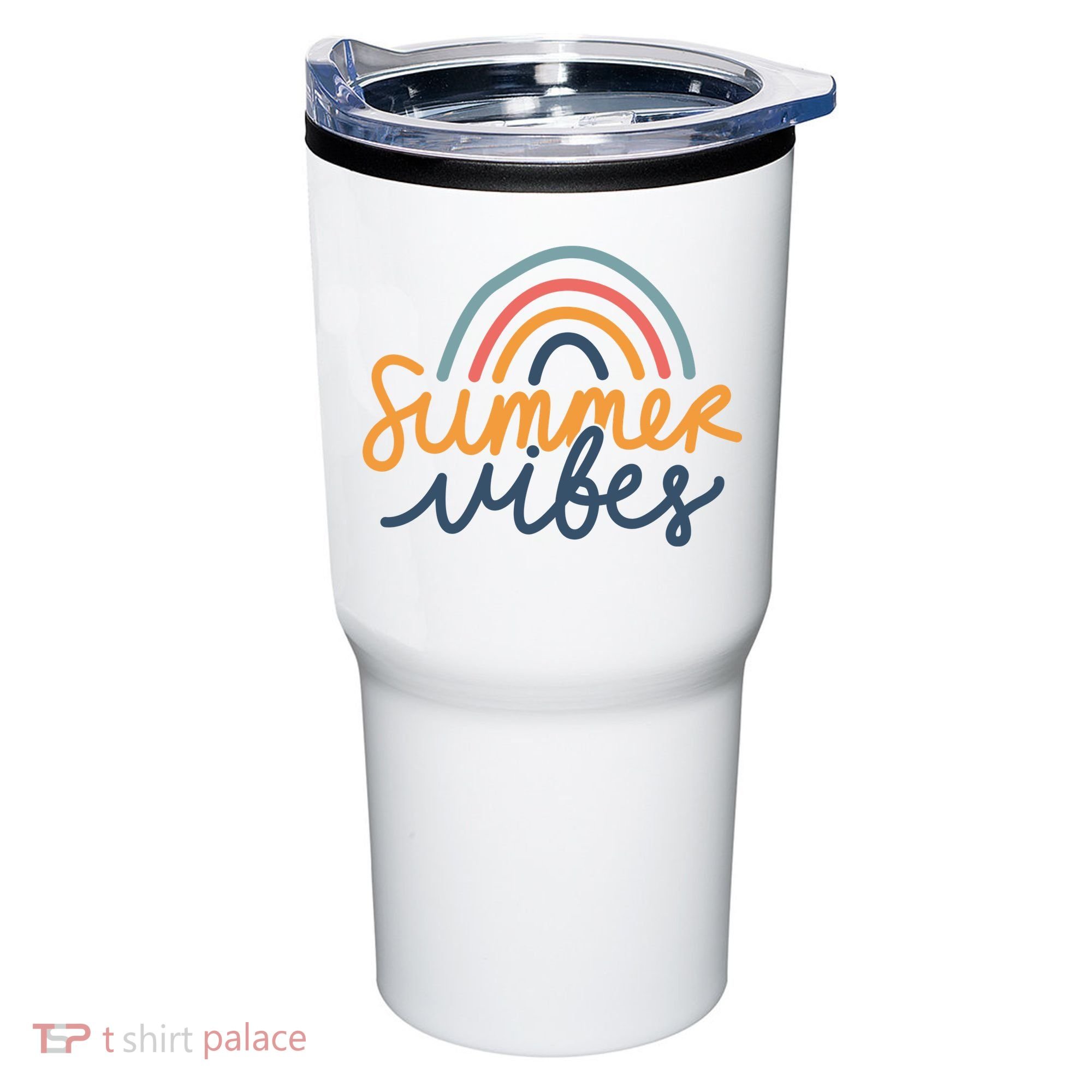 Summer Vibes Rainbow Cute Tumbler