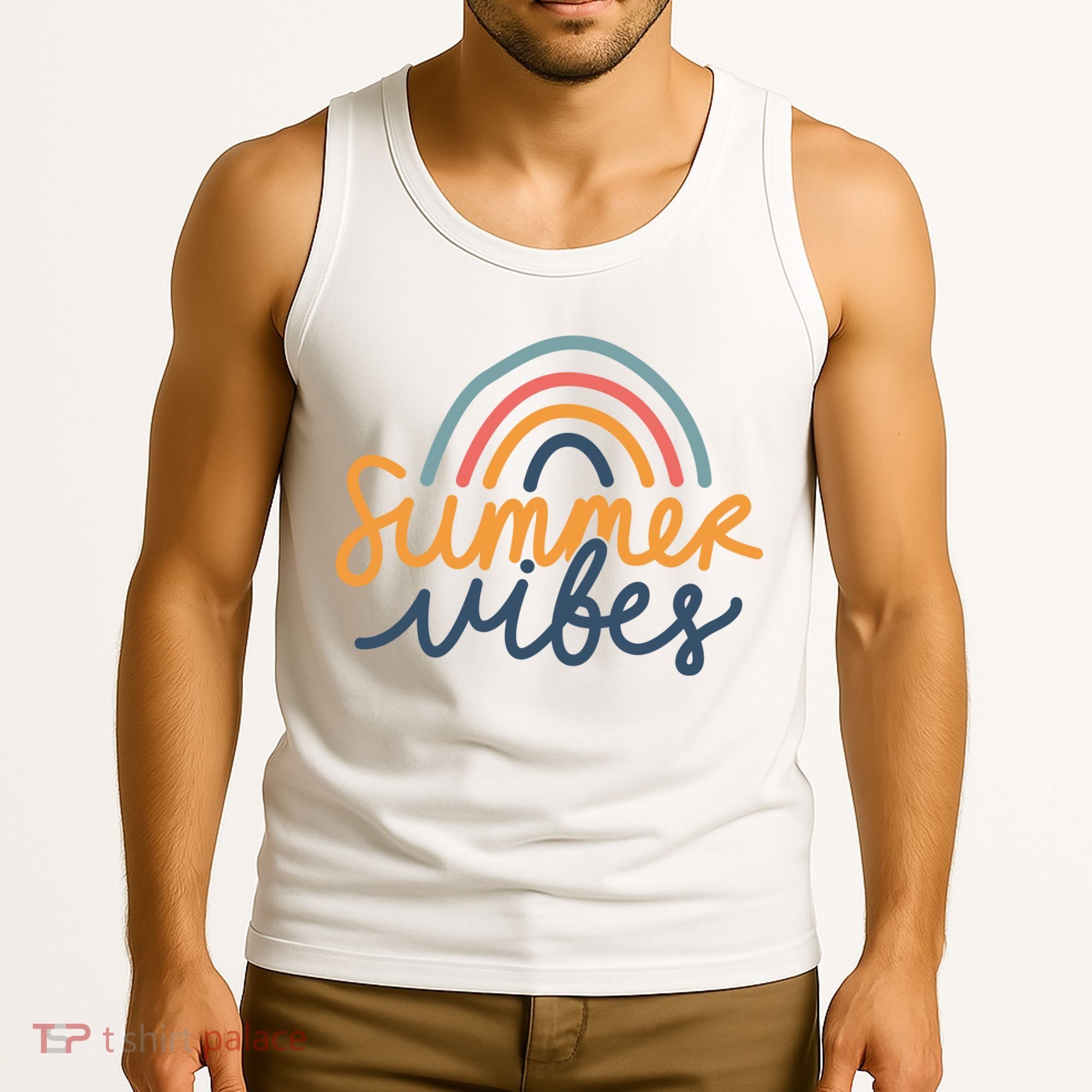 Summer Vibes Rainbow Cute Tank Top