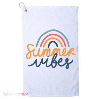 Summer Vibes Rainbow Cute Golf Towel
