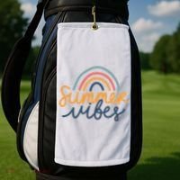 Summer Vibes Rainbow Cute Golf Towel thumb 2