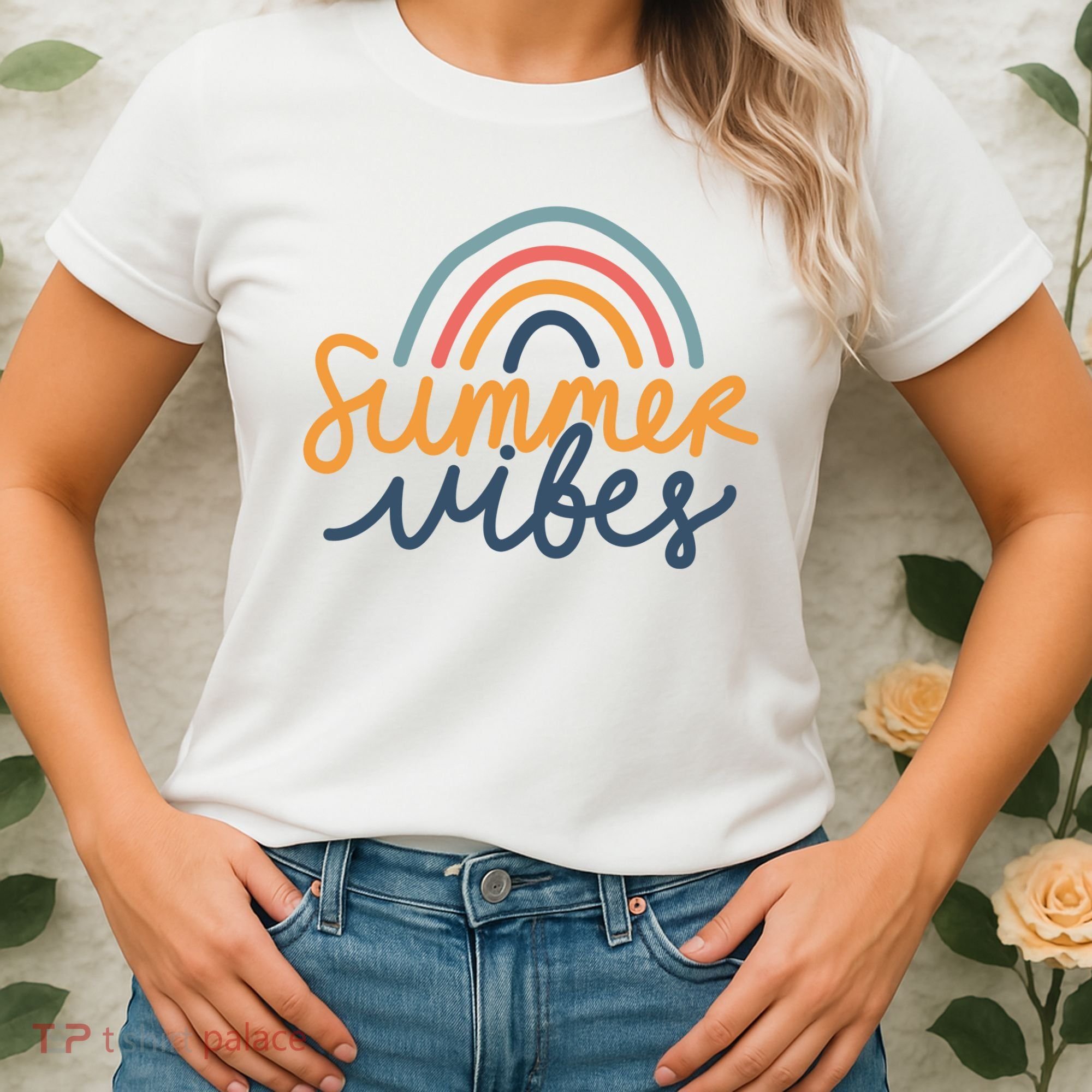 Summer Vibes Rainbow Cute Women's T-Shirt