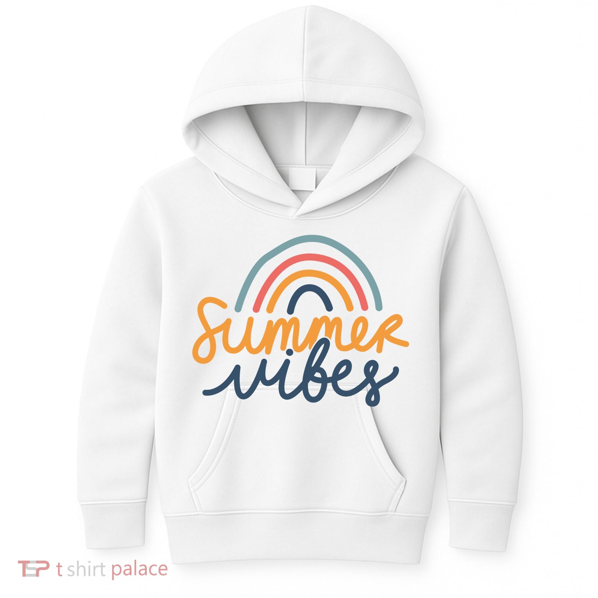 Summer Vibes Rainbow Cute Kids Hoodie