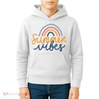 Summer Vibes Rainbow Cute Kids Hoodie thumb 4