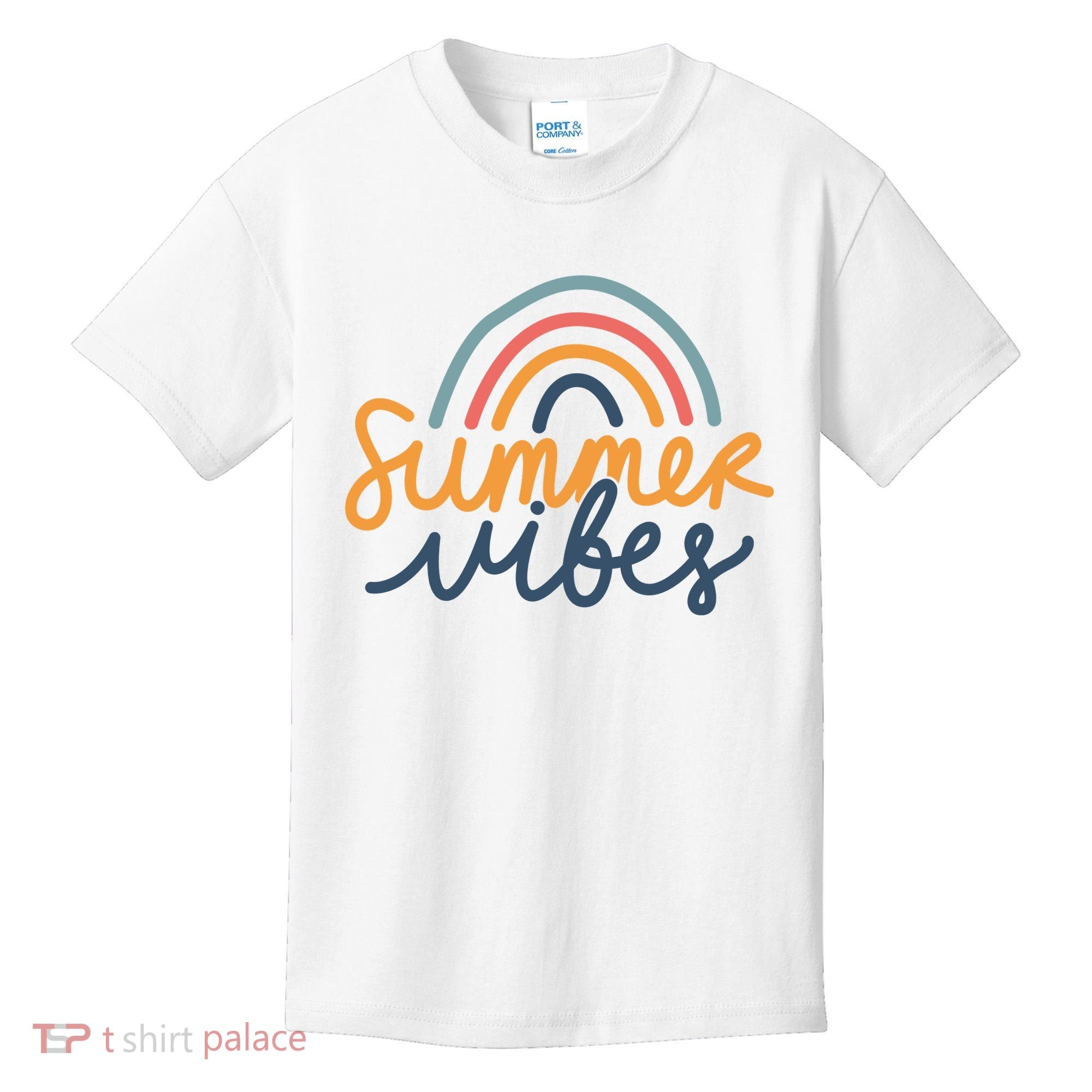 Summer Vibes Rainbow Cute Kids T-Shirt