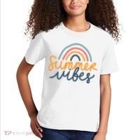 Summer Vibes Rainbow Cute Kids T-Shirt thumb 2