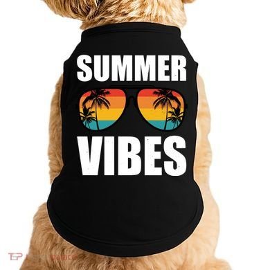 Summer Vibes Sunset Beach Tropical Doggie Tank