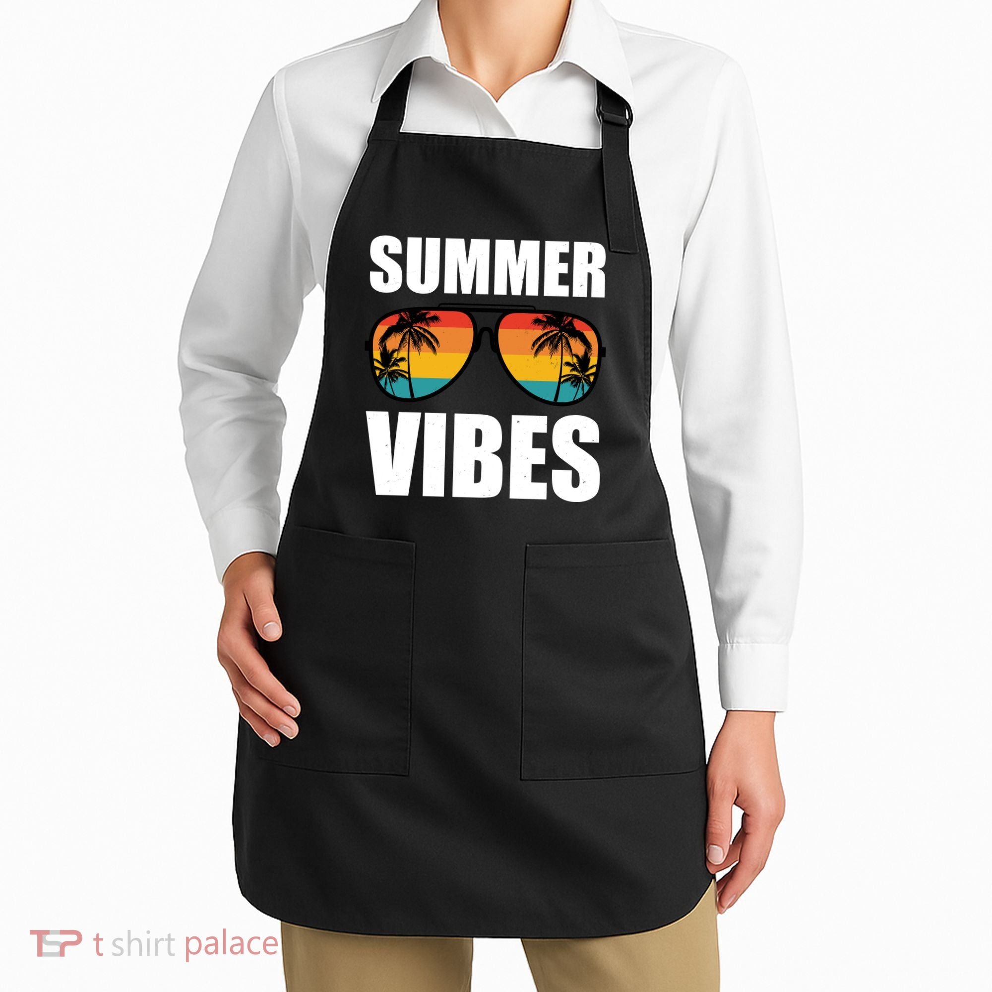 Summer Vibes Sunset Beach Tropical Apron