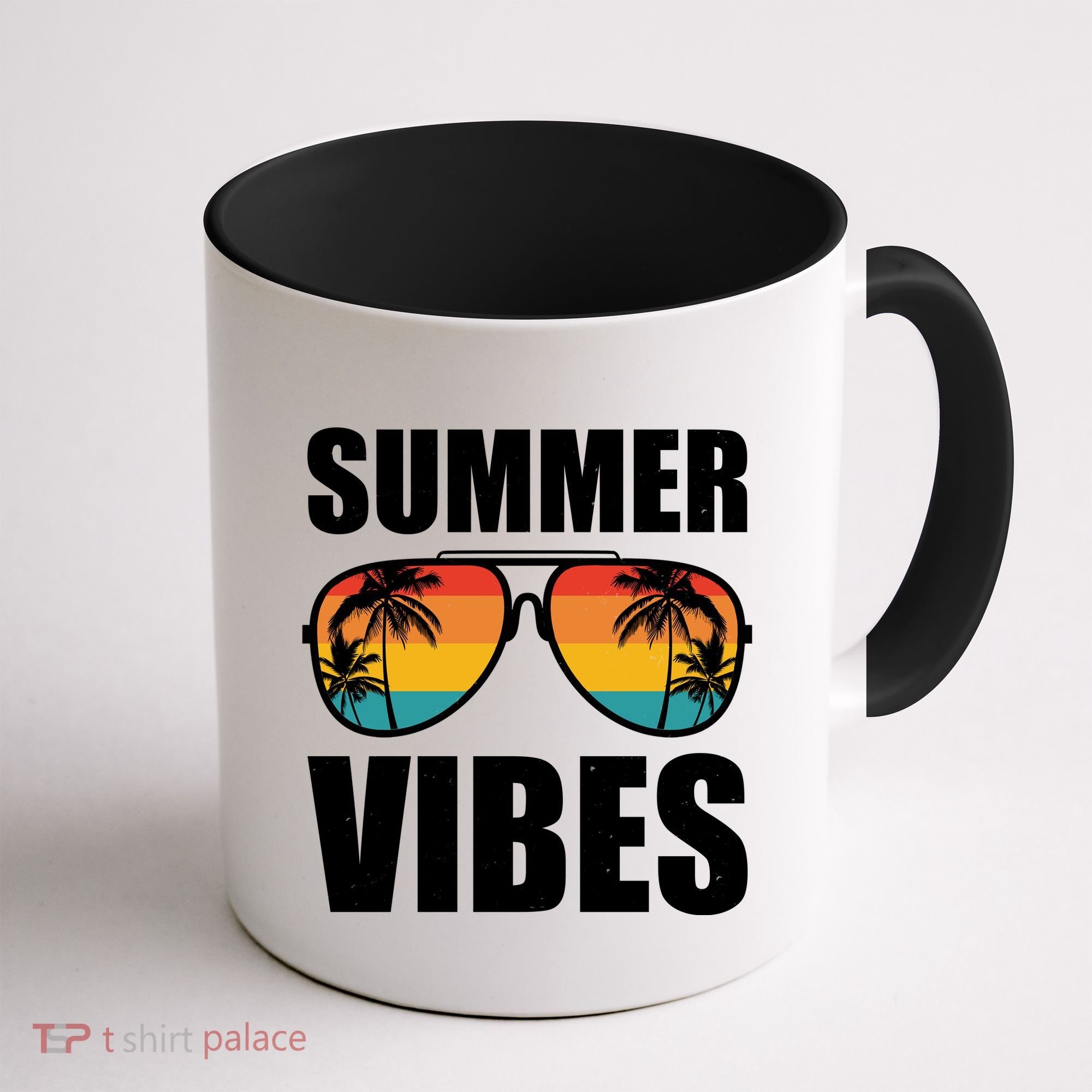 Summer Vibes Sunset Beach Tropical Coffee Mug