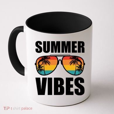 Summer Vibes Sunset Beach Tropical Coffee Mug