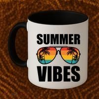 Summer Vibes Sunset Beach Tropical Coffee Mug thumb 2