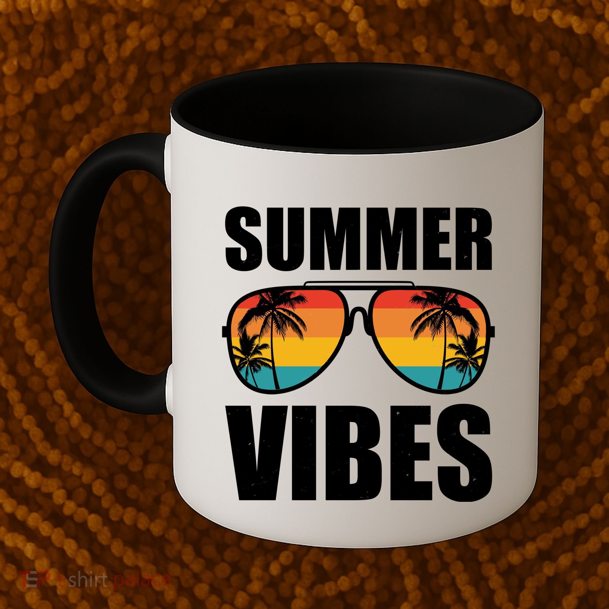 Summer Vibes Sunset Beach Tropical Coffee Mug