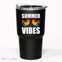 Summer Vibes Sunset Beach Tropical Tumbler thumb 0