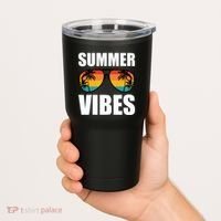 Summer Vibes Sunset Beach Tropical Tumbler thumb 2