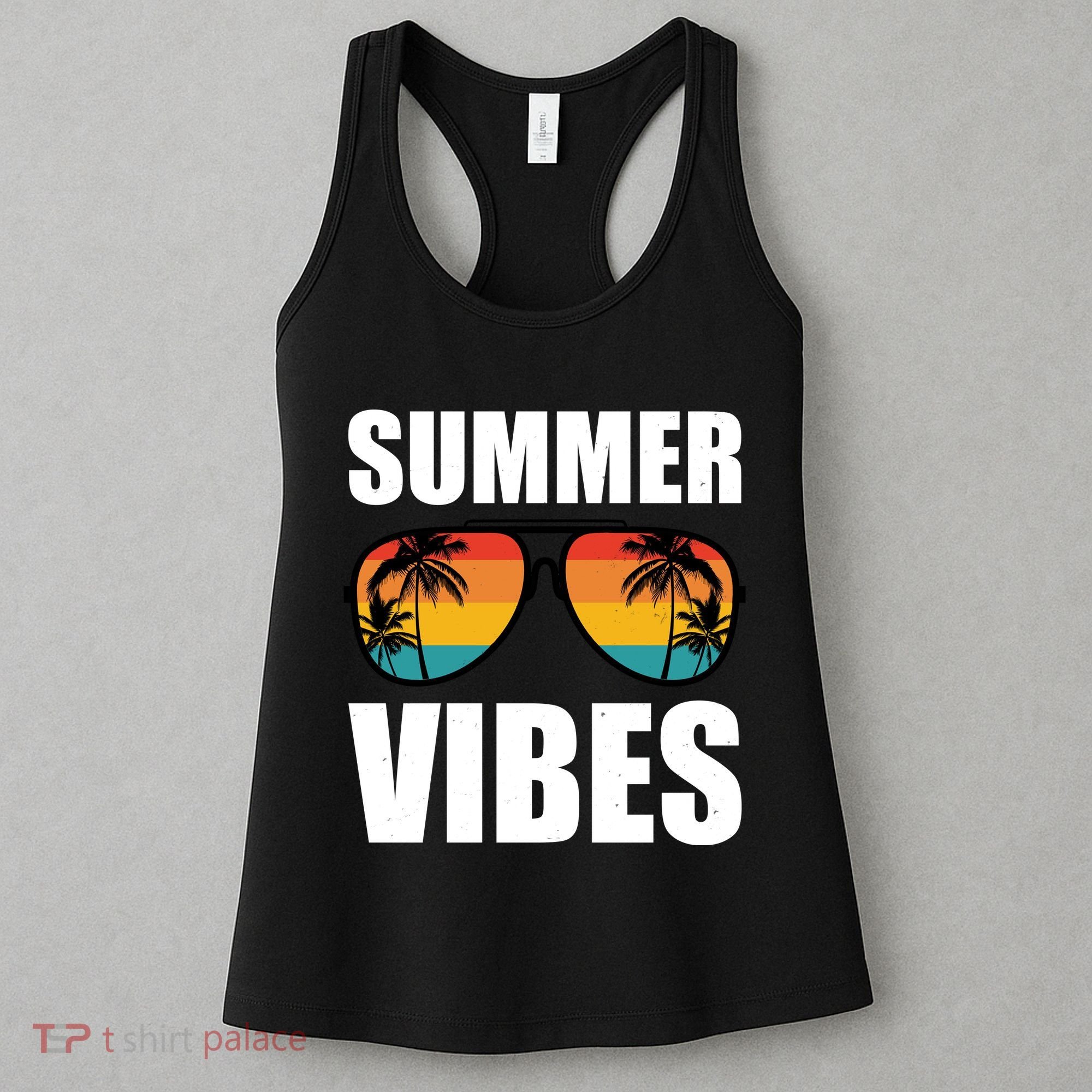 Summer Vibes Sunset Beach Tropical Women's Tank Top