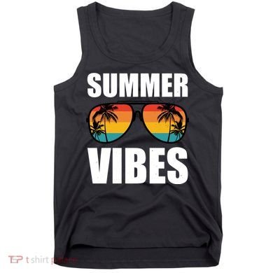 Summer Vibes Sunset Beach Tropical Tank Top