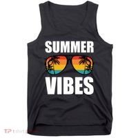 Summer Vibes Sunset Beach Tropical Tank Top thumb 0