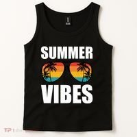 Summer Vibes Sunset Beach Tropical Tank Top thumb 2
