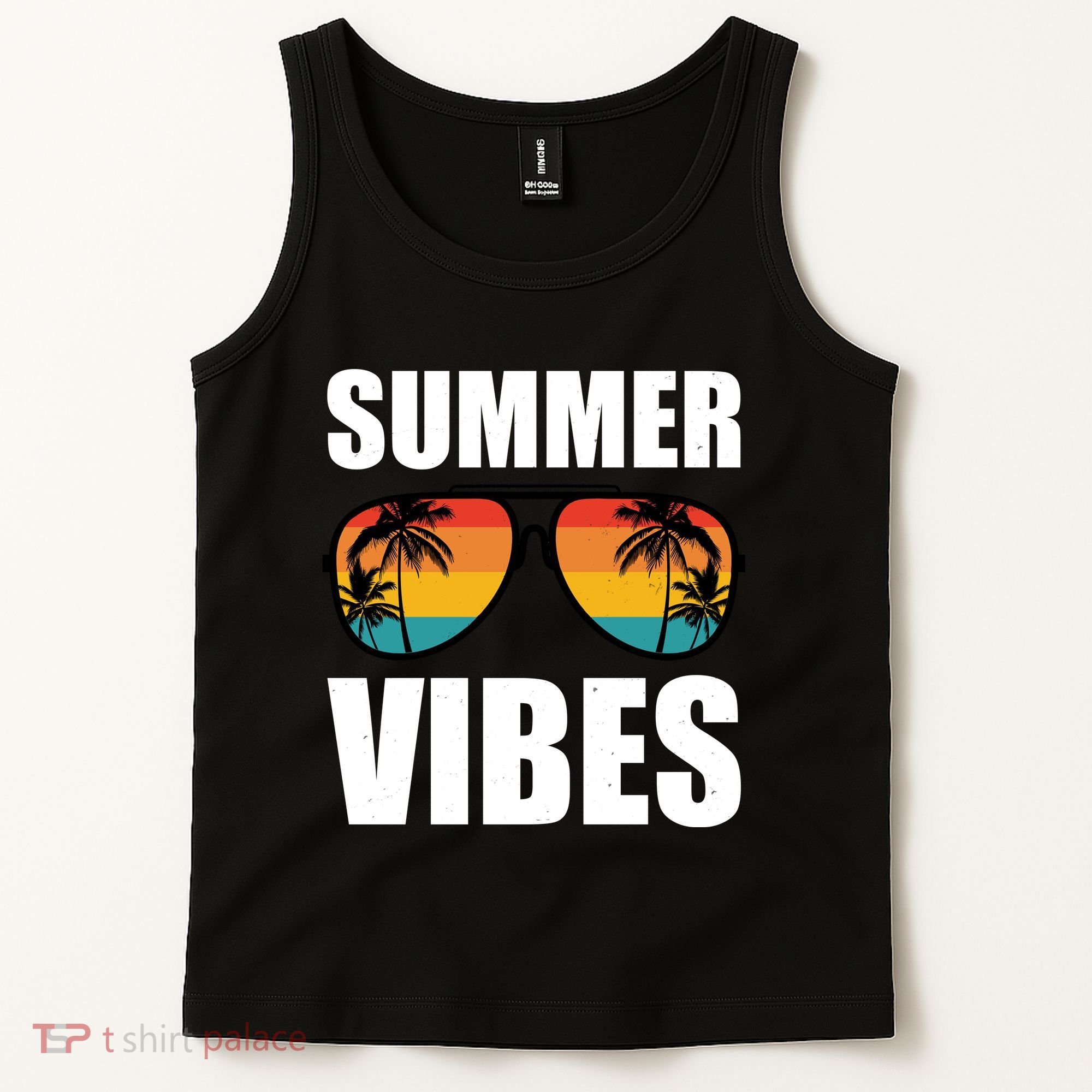 Summer Vibes Sunset Beach Tropical Tank Top