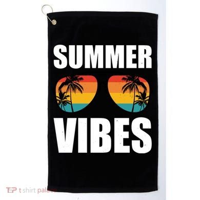 Summer Vibes Sunset Beach Tropical Golf Towel