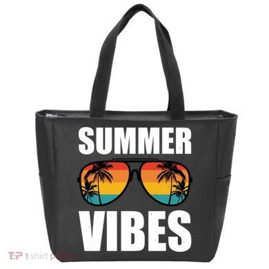 Summer Vibes Sunset Beach Tropical Tote Bag