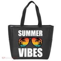 Summer Vibes Sunset Beach Tropical Tote Bag thumb 0