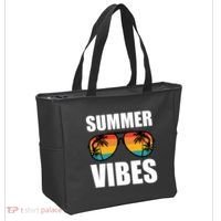 Summer Vibes Sunset Beach Tropical Tote Bag thumb 2