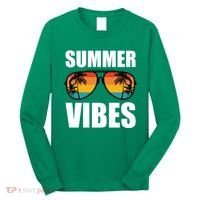 Summer Vibes Sunset Beach Tropical Long Sleeve Shirt thumb 0