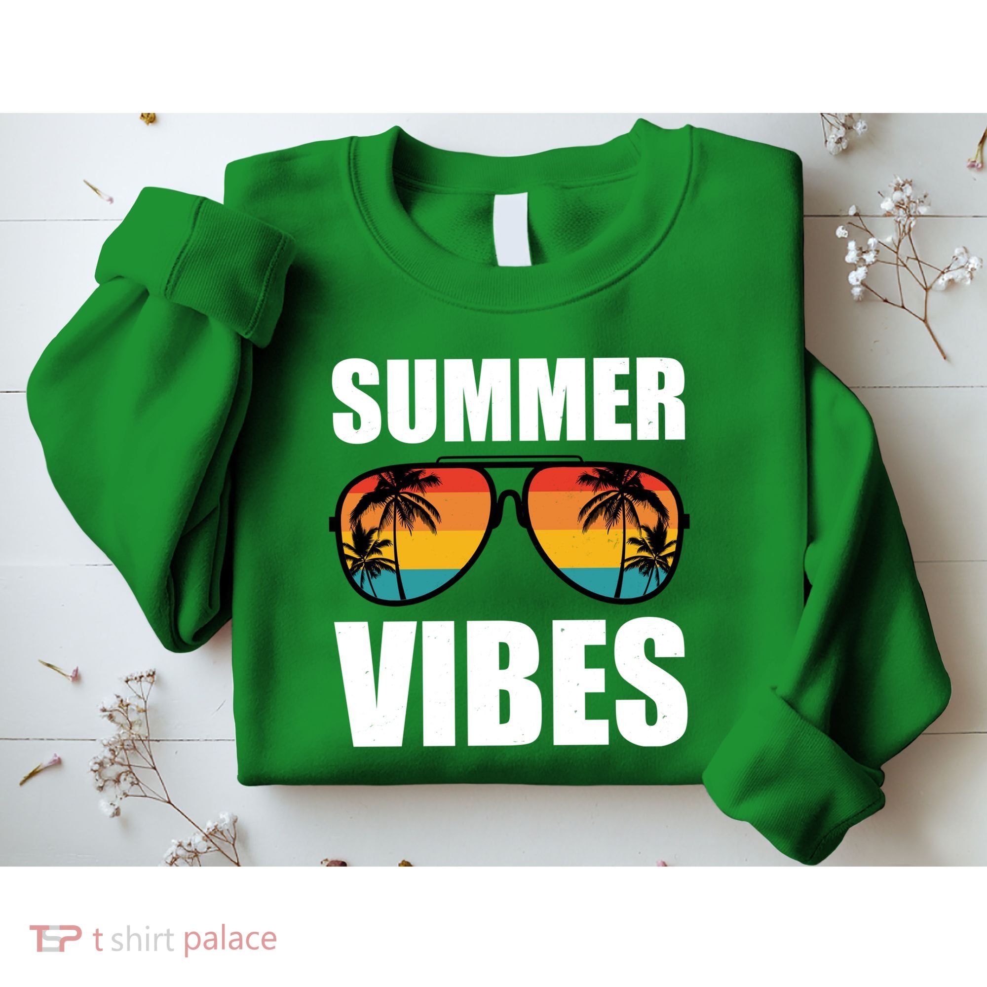 Summer Vibes Sunset Beach Tropical Sweatshirt