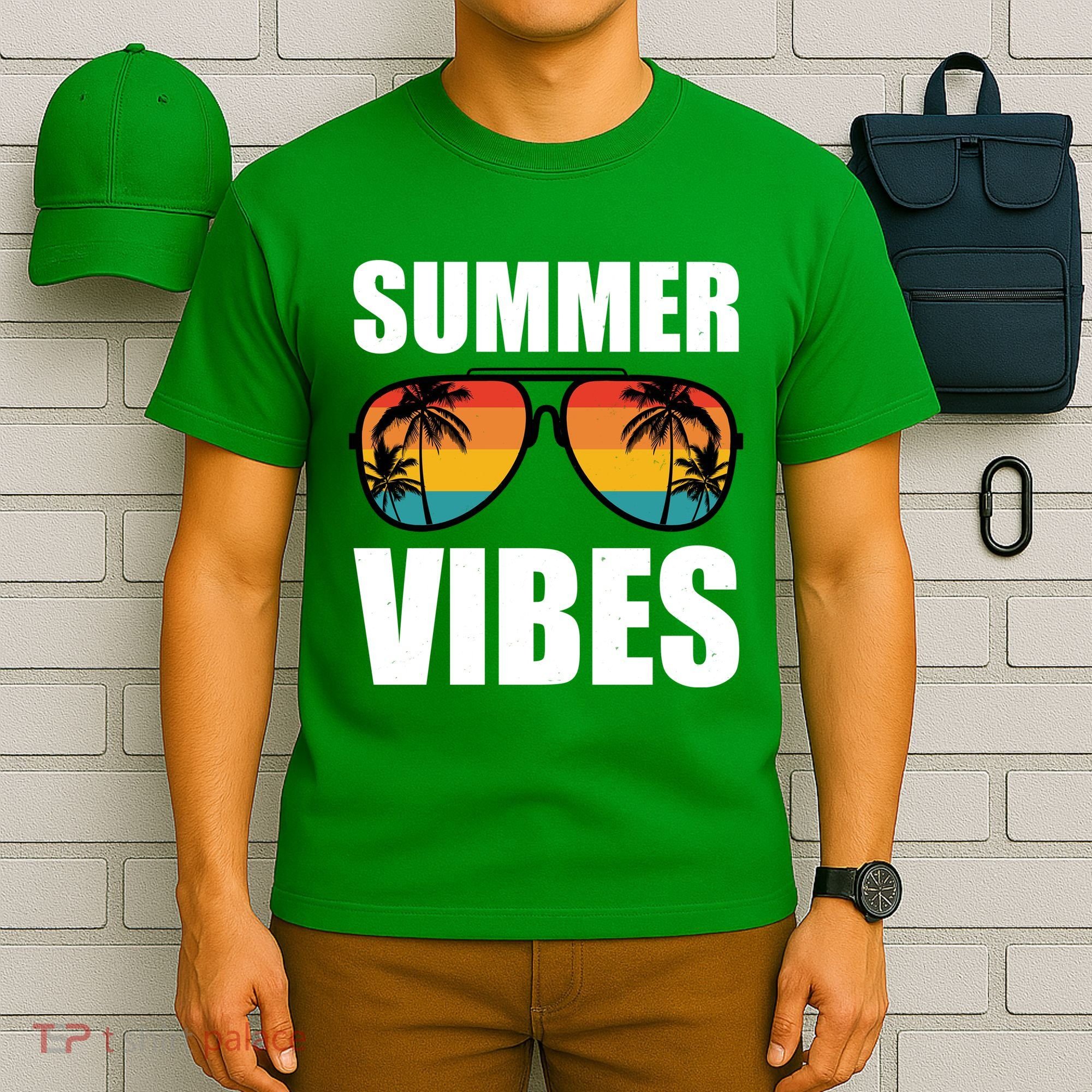 Summer Vibes Sunset Beach Tropical T-Shirt