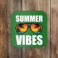 Summer Vibes Sunset Beach Tropical Coaster thumb 0