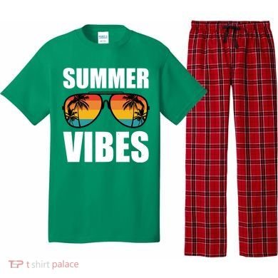 Summer Vibes Sunset Beach Tropical Pajama Set
