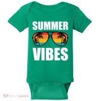 Summer Vibes Sunset Beach Tropical Baby Bodysuit thumb 0