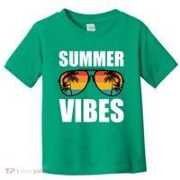 Summer Vibes Sunset Beach Tropical Toddler T-Shirt thumb 0