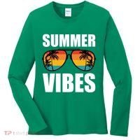 Summer Vibes Sunset Beach Tropical Women's Long Sleeve Shirt thumb 0