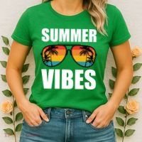 Summer Vibes Sunset Beach Tropical Women's T-Shirt thumb 2