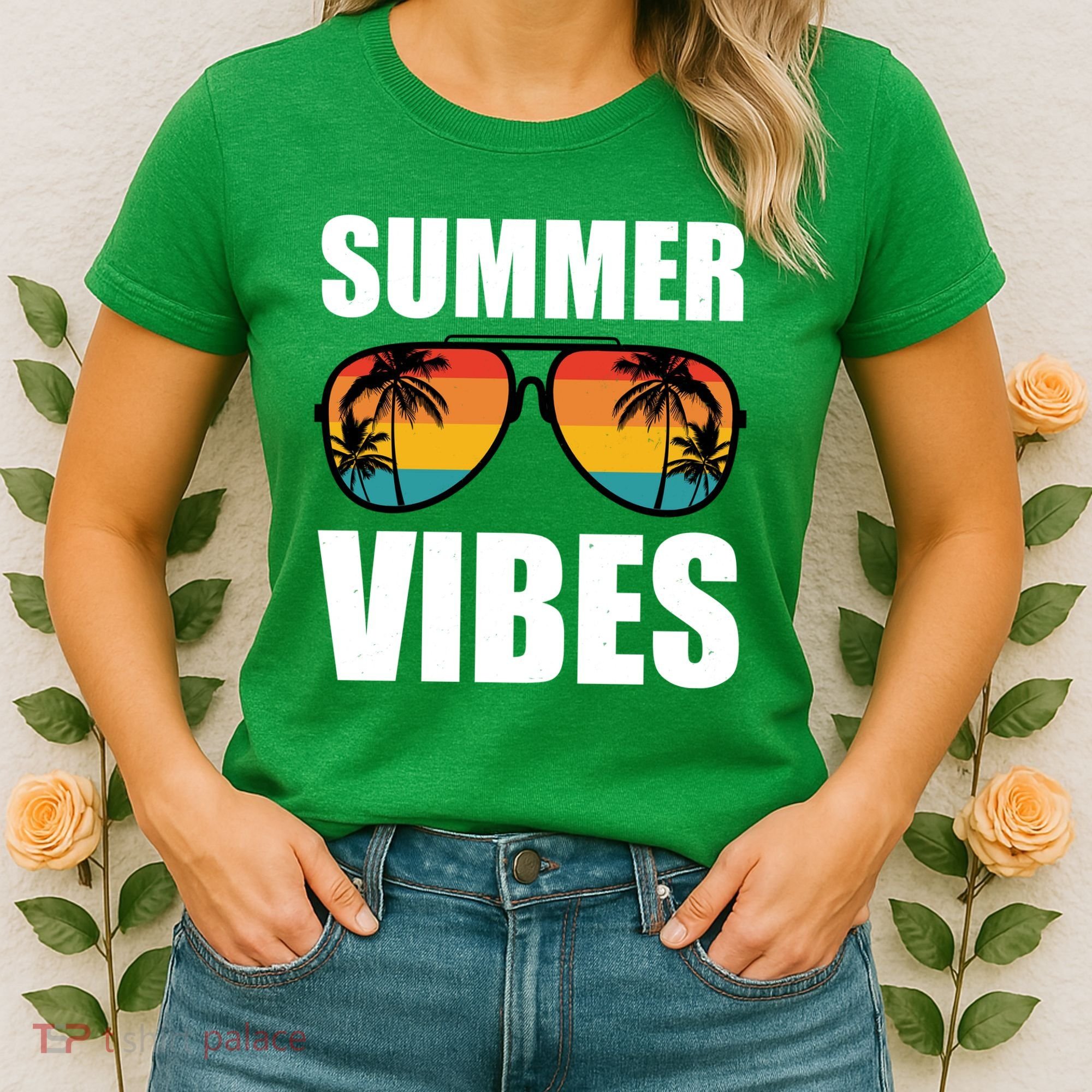 Summer Vibes Sunset Beach Tropical Women's T-Shirt