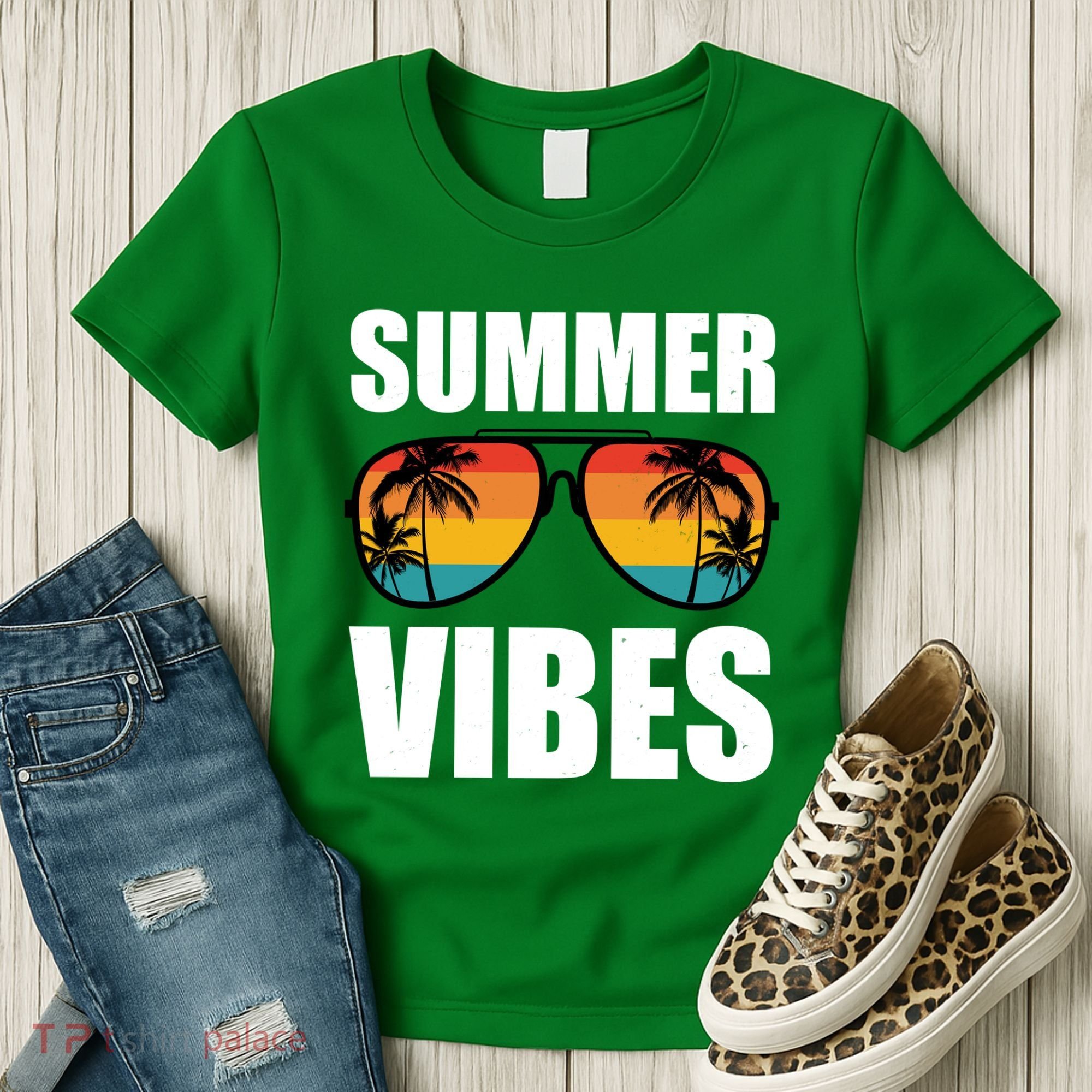 Summer Vibes Sunset Beach Tropical Women's T-Shirt