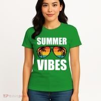Summer Vibes Sunset Beach Tropical Women's T-Shirt thumb 4