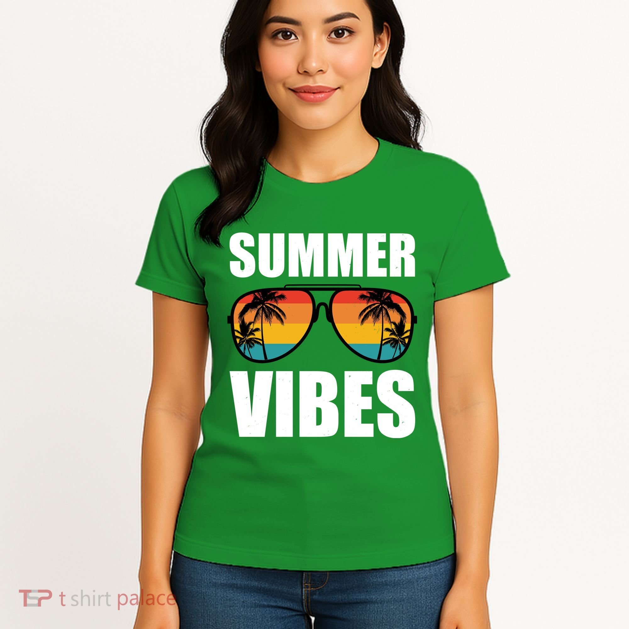 Summer Vibes Sunset Beach Tropical Women's T-Shirt