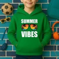 Summer Vibes Sunset Beach Tropical Kids Hoodie thumb 2