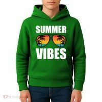 Summer Vibes Sunset Beach Tropical Kids Hoodie thumb 4