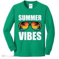 Summer Vibes Sunset Beach Tropical Kids Long Sleeve Shirt thumb 0