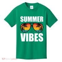 Summer Vibes Sunset Beach Tropical Kids T-Shirt thumb 0