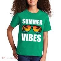 Summer Vibes Sunset Beach Tropical Kids T-Shirt thumb 2