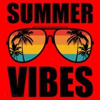 Summer Vibes Sunset Beach Tropical Santa Hat thumb 1