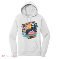 Summerween Vibes Skeleton Flamingo Float Summer Halloween Women's Hoodie thumb 0